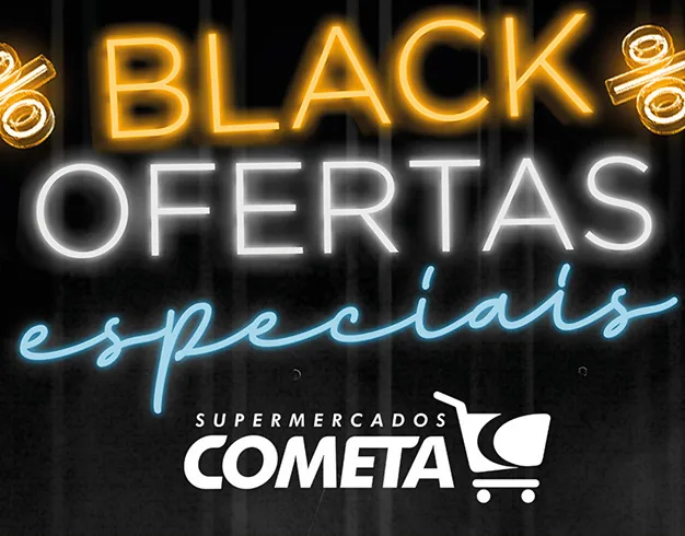 Campanha promocional de Black Friday para Supermercados Cometa